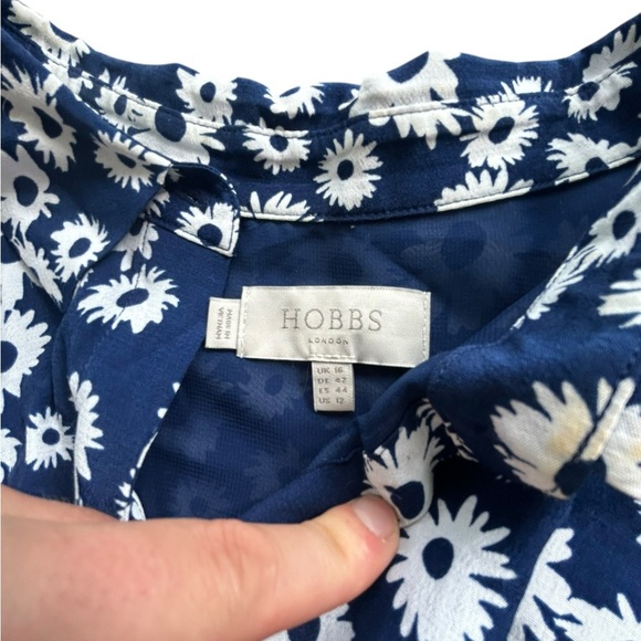 HOBBS London Belinda Contemporary Petal Print Fit & Flare Dress Size 12 Floral - Picture 9 of 13